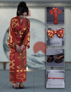 dForce Long Kimono For Genesis 9