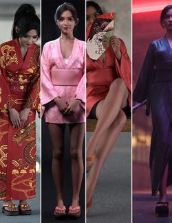 dForce Kimono and Pose Bundle