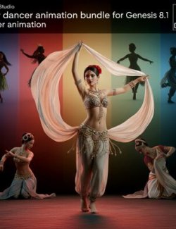 Belly Dancer Animation Bundle for Genesis 8 Longer Animation
