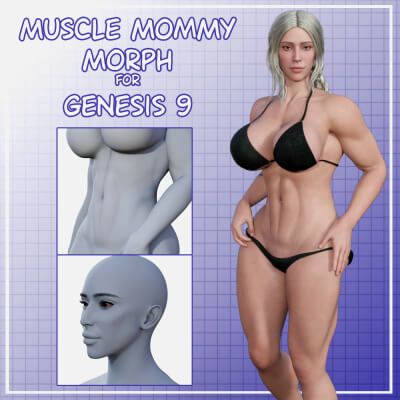 Click here to see preview images for "Muscle Mommy Morph for Genesis 9" Muscle Mommy Morph for Genesis 9