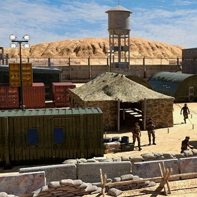 Click here to see preview images for "Military Desert Outpost for Daz" Military Desert Outpost for Daz