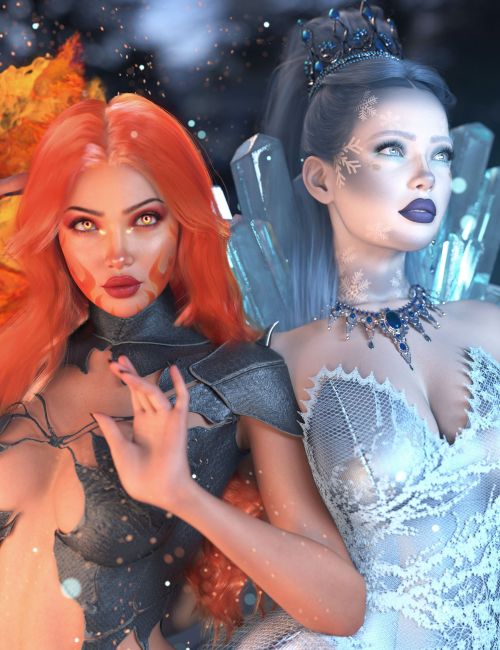 Click here to see preview images for "Frost Fire LIE Makeup for Genesis 9" Frost Fire LIE Makeup for Genesis 9
