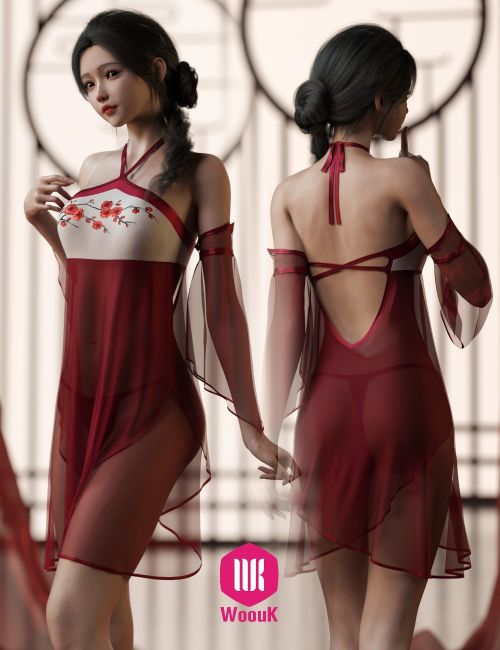Click here to see preview images for "dForce WUK Plum Bossom Nightgown for Genesis 8 and 8.1 Female" dForce WUK Plum Bossom Nightgown for Genesis 8 and 8.1 Female