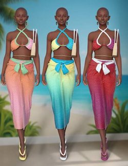 TIN Summer Radiant Beach Outfit for Genesis 9 and Genesis 8 Female