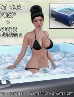 Hot Tub Prop and Poses for Genesis 9