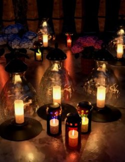 Cemetery Candle Set