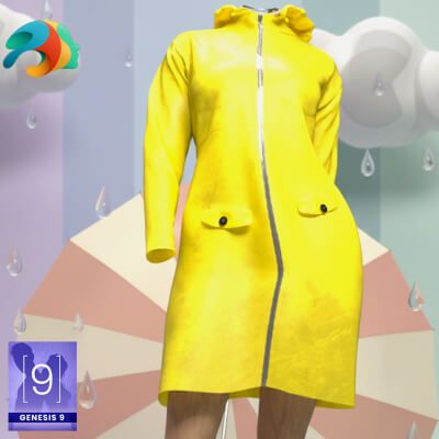 Click here to see preview images for "Rain Jacket for Genesis 9" Rain Jacket for Genesis 9