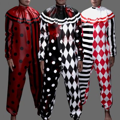 Click here to see preview images for "MS Halloween Costume Clown Jumpsuit M (G8M and G9)" MS Halloween Costume Clown Jumpsuit M (G8M and G9)