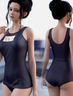 dForce WUK Old School Swimsuit for Genesis 8 and 8.1 Female