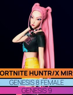 Fortnite HUNTR-X Mira for Genesis 8 and 9