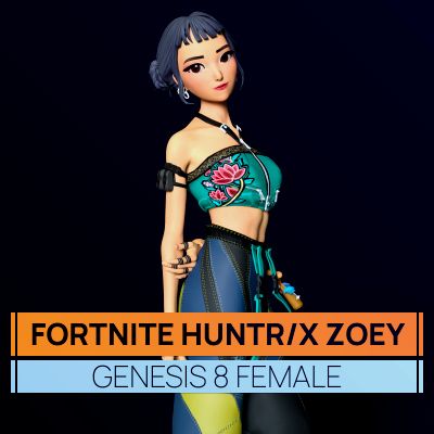 Click here to see preview images for "Fortnite HUNTR-X Zoey for Genesis 8 Female" Fortnite HUNTR-X Zoey for Genesis 8 Female
