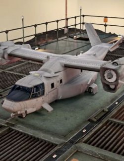 MV 38 VTOL Plane Cod for Daz3D
