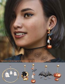 Halloween Cute Earrings for Genesis 9, 8 and 8.1 Female
