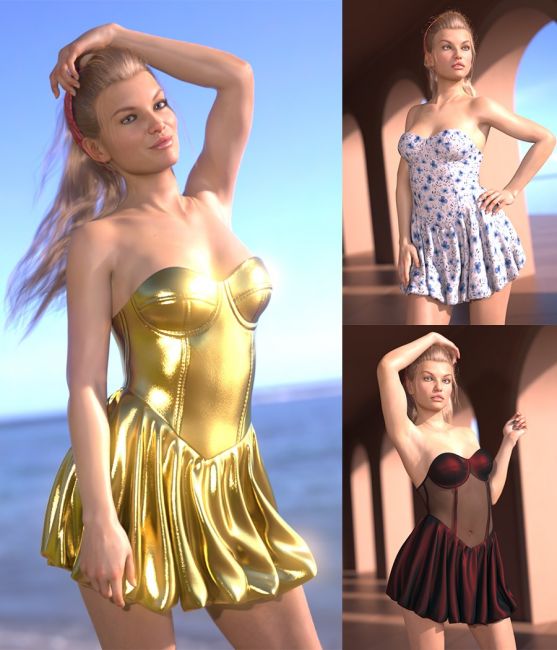 Click here to see preview images for "Dforce Bubble Dress For G8 G8.1 G9" Dforce Bubble Dress For G8 G8.1 G9