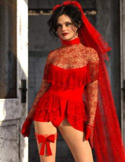 dForce Crimson Widow Outfit for Genesis 9