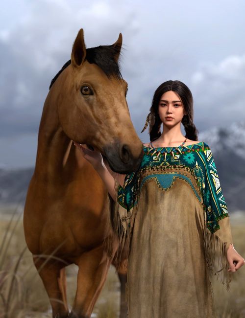 Click here to see preview images for "dForce Lala Ethnic Costume for Genesis 9" dForce Lala Ethnic Costume for Genesis 9