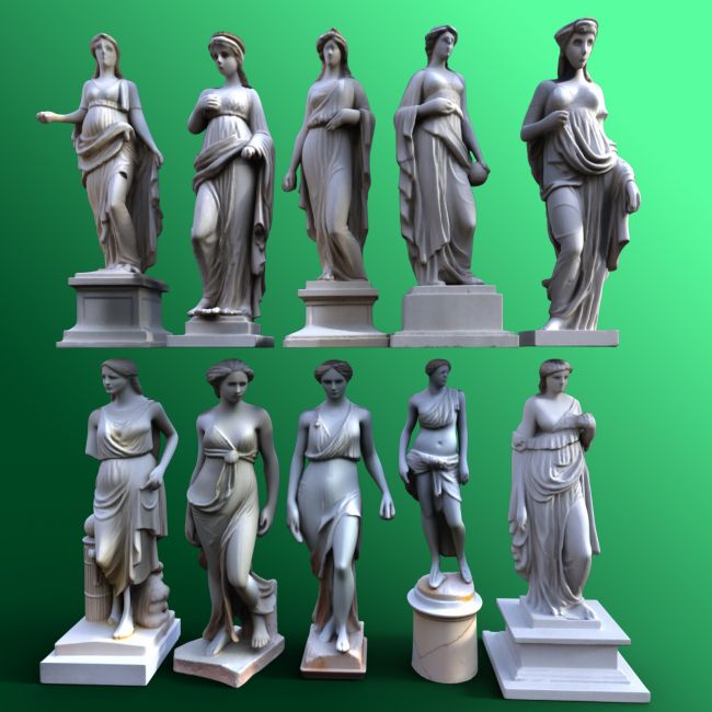 Click here to see preview images for "Greek Statues - Female" Greek Statues - Female