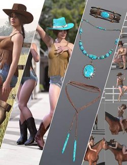 dForce Cowgirl Rebel Beauty Outfit Bundle