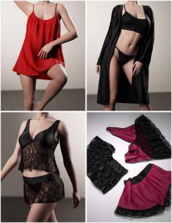 dForce 9-in-10 Sleepwear Wardrobe for Genesis 9