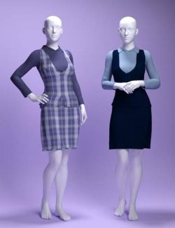 MS Business Woman Outfit for Genesis 9 and 8 Female