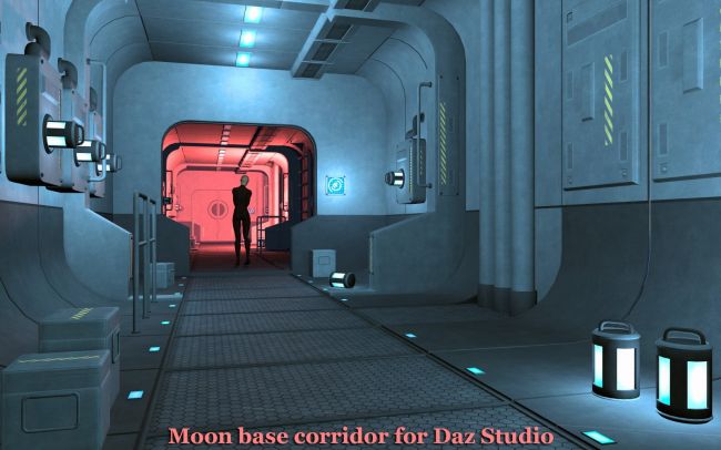 Moon base corridor for Daz Studio