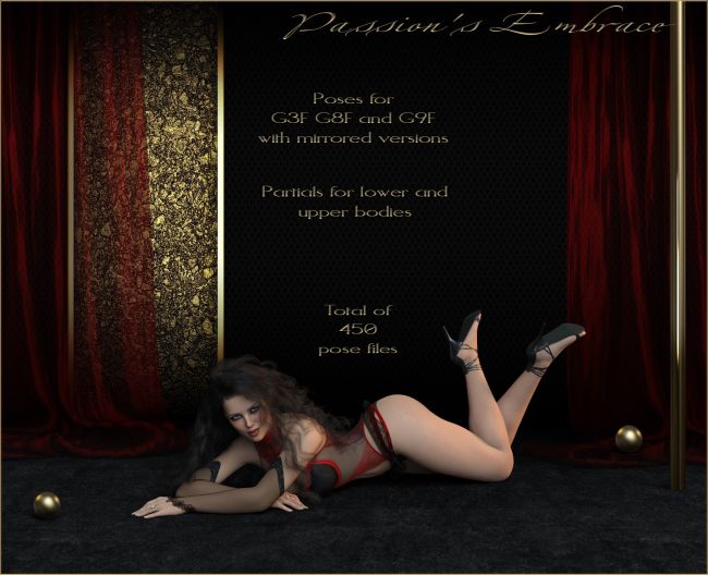 Click here to see preview images for "Passion's Embrace - Poses for G9F-G8F-G3F" Passion's Embrace - Poses for G9F-G8F-G3F