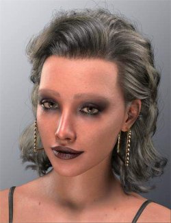dForce Strand-Based FE Shoulder Length Wavy Hair for Genesis 9