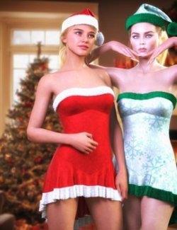 JMR dForce Christmas Outfit 25 for G9F and G8F