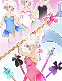 LA Magical Warrior Bundle for Genesis 9 Female Toon