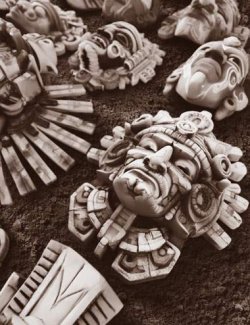 Old World Ruins Inca Mayan Head Masks Genesis 9 Base