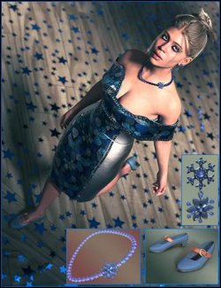 Seasons Greetings for Ms December dForce Outfit for Genesis 9 Females