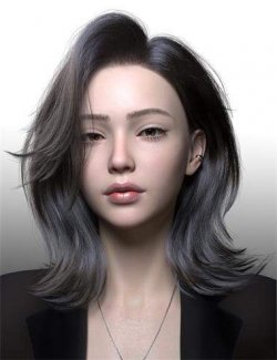 dForce Strand-Based FE Chic Layered Bob Hair for Genesis 9, 8, and 8.1