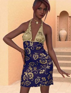DNA Nova a dForce Halter Dress for Genesis 9