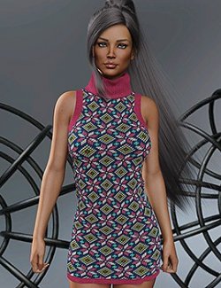 VERSUS- dForce Turtleneck Mini Dress for Genesis 8 & 8.1 Females