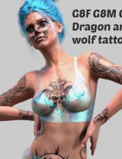 G8F G8M G9 Dragon and Wolf Tattoo