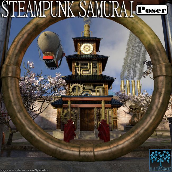Click here to see preview images for "Steampunk Samurai for Poser" Steampunk Samurai for Poser