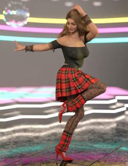 dForce 80s Valley Outfit for Genesis 9 and 8 Female