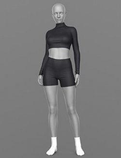 Sports Shorts Long Sleeve Top Socks G8 Female