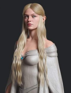 dForce Long Elven Hair for Genesis 9