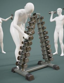 Chrome Dumbbell Set with Rack G8 Male-Female