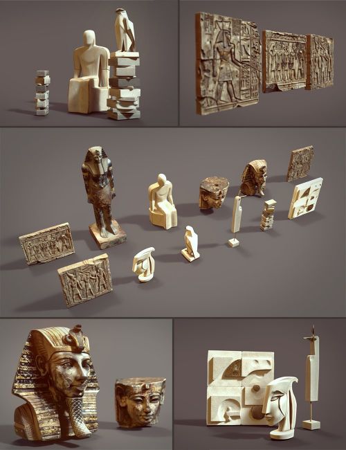 Click here to see preview images for "Polish Egyptian Statue Collection" Polish Egyptian Statue Collection