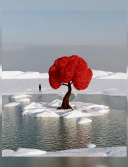 Tree Lake Scene
