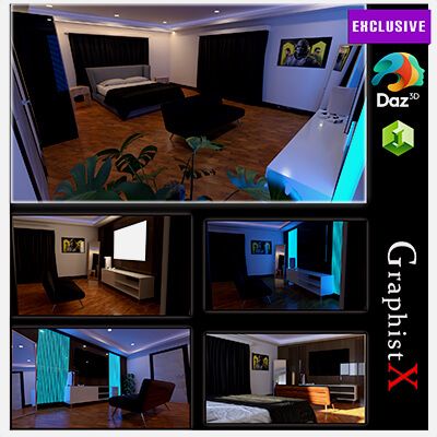 Click here to see preview images for "R2 Bedroom From GTX–Full House 2" R2 Bedroom From GTX–Full House 2