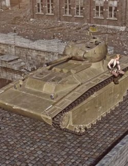 US LVT(A)1 Landing Vehicle With for DAZ3D
