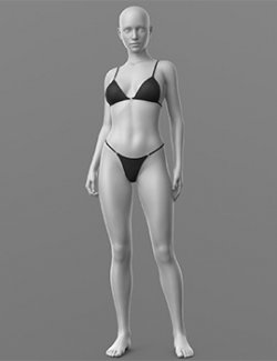 Bra 03v and Panties Straps 4v G8 Female