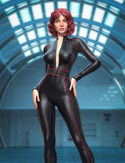 dForce Dynamic Jumpsuit Sci-Fi Heroine for Genesis 9 Feminine