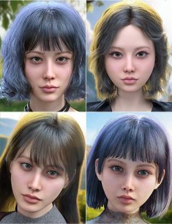 Vo Anne and Young, and Vo Daisy and Young HD for Genesis 9 Character Bundle