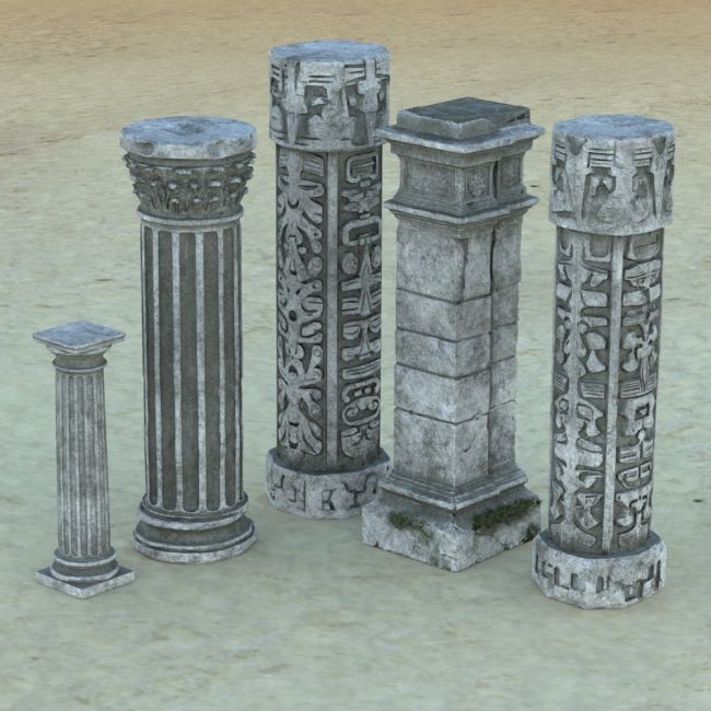 Click here to see preview images for "Dungeon Pack 1: Columns for Poser" Dungeon Pack 1: Columns for Poser