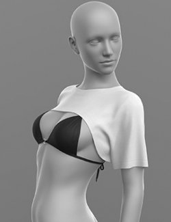 Short Shirt and Bra 03v G8 Female