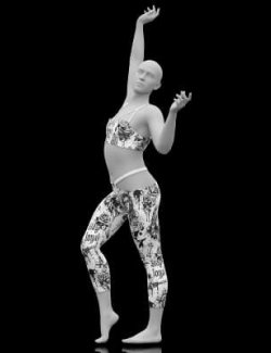 Fitness Pants and Bra Black & White